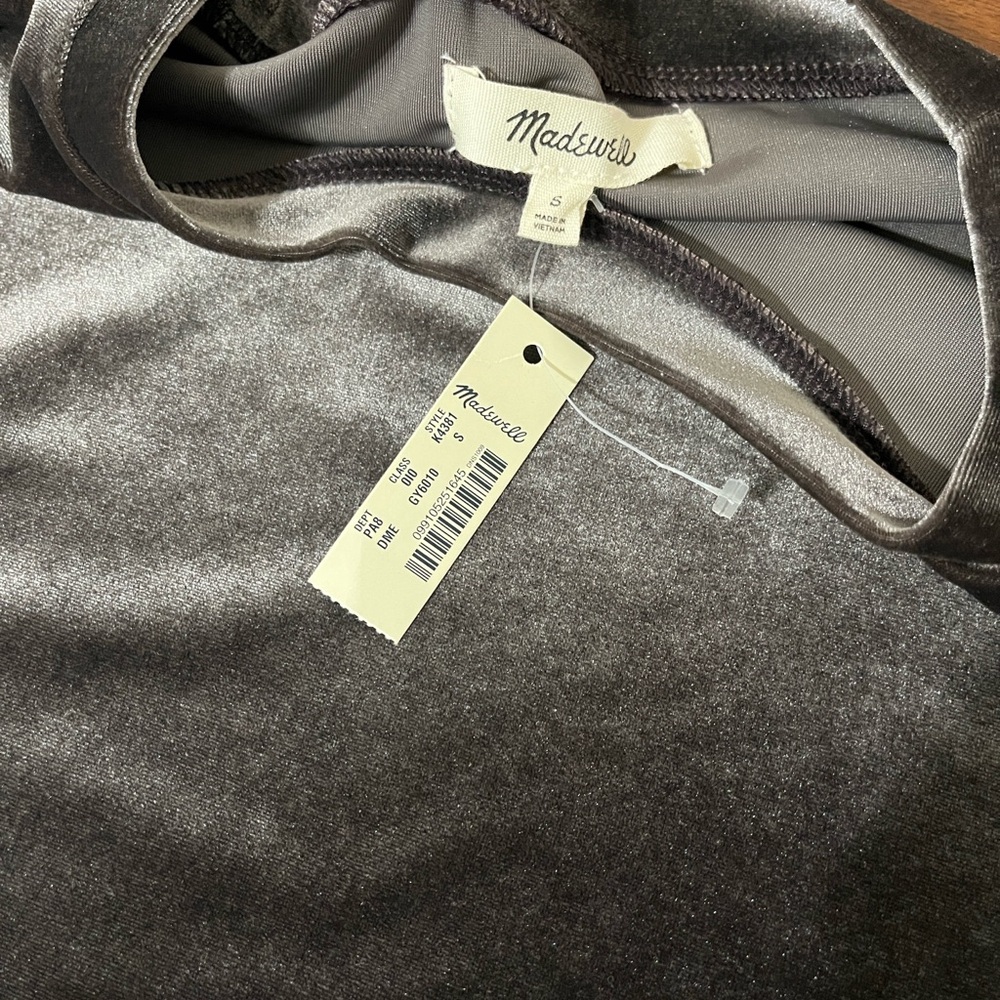 NWT Madewell Velvet Balloon Sleeve Sweatshirt Small - Picture 5 of 7